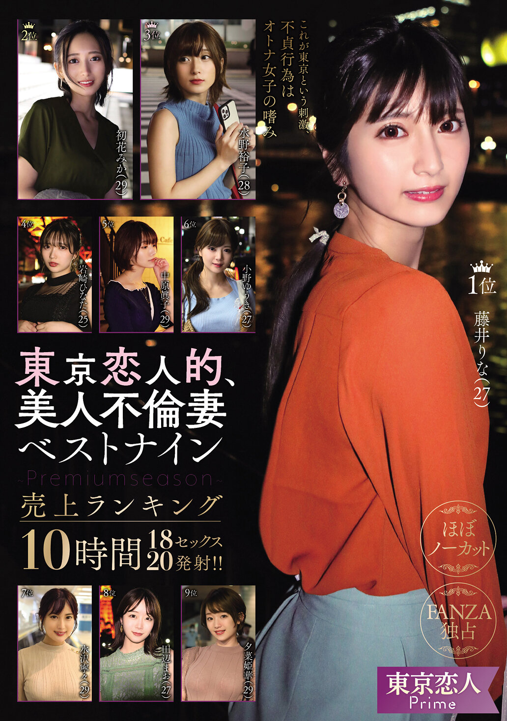【KBTK-008】東京恋人的、美人不倫妻ベストナイン～Premium season～売上ランキング10時間18セックス20発射！！